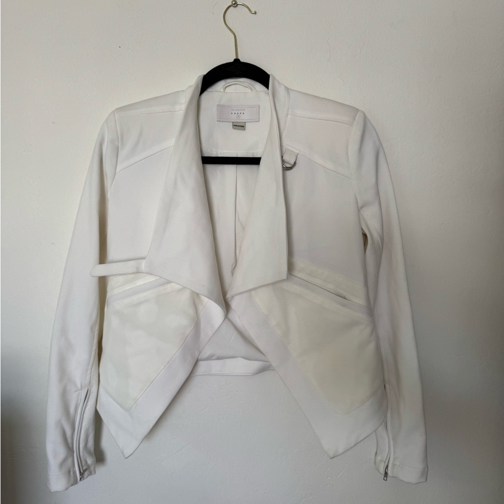 Blank NYC White Women's Moto Blazer Jacket